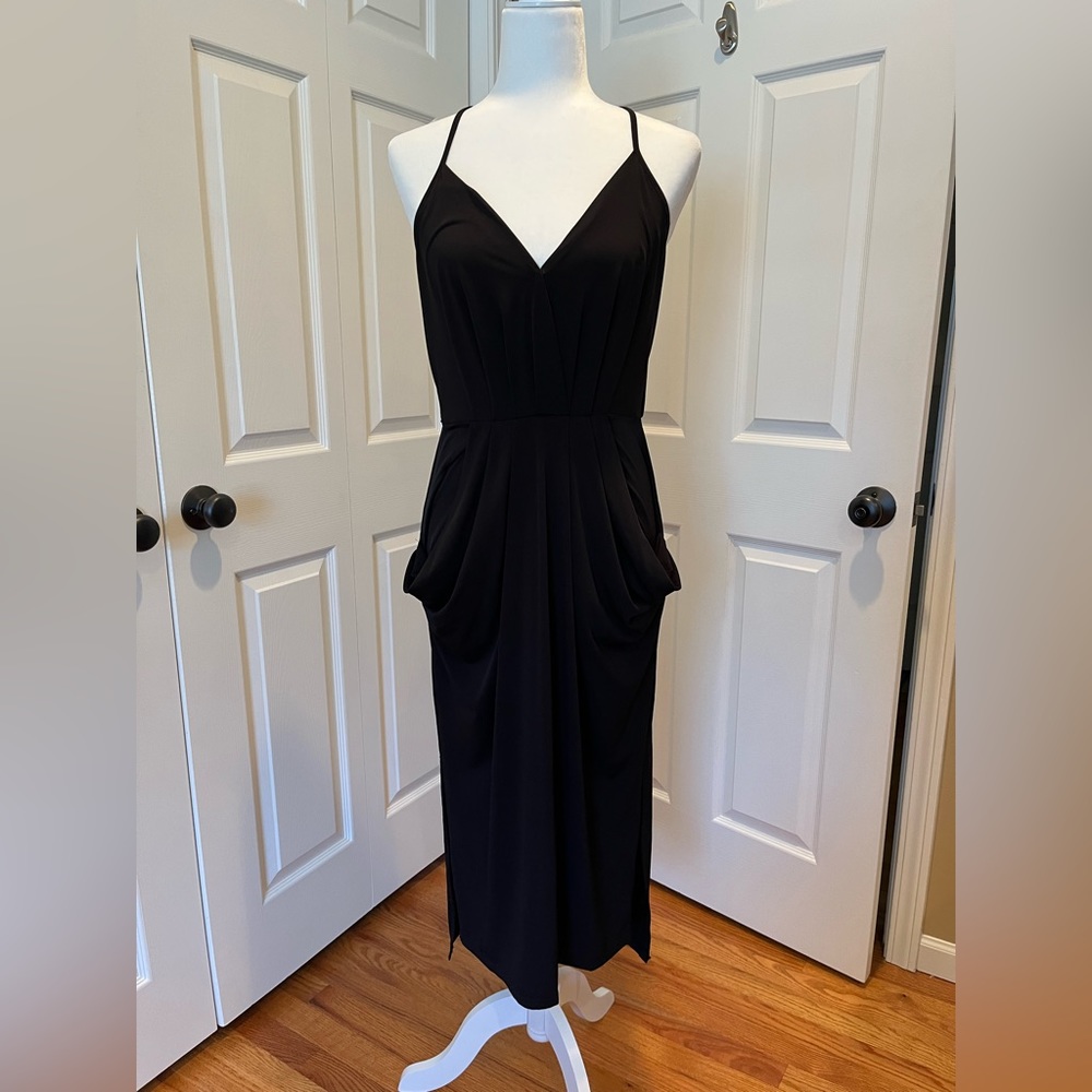 Bebe Black Midi Dress